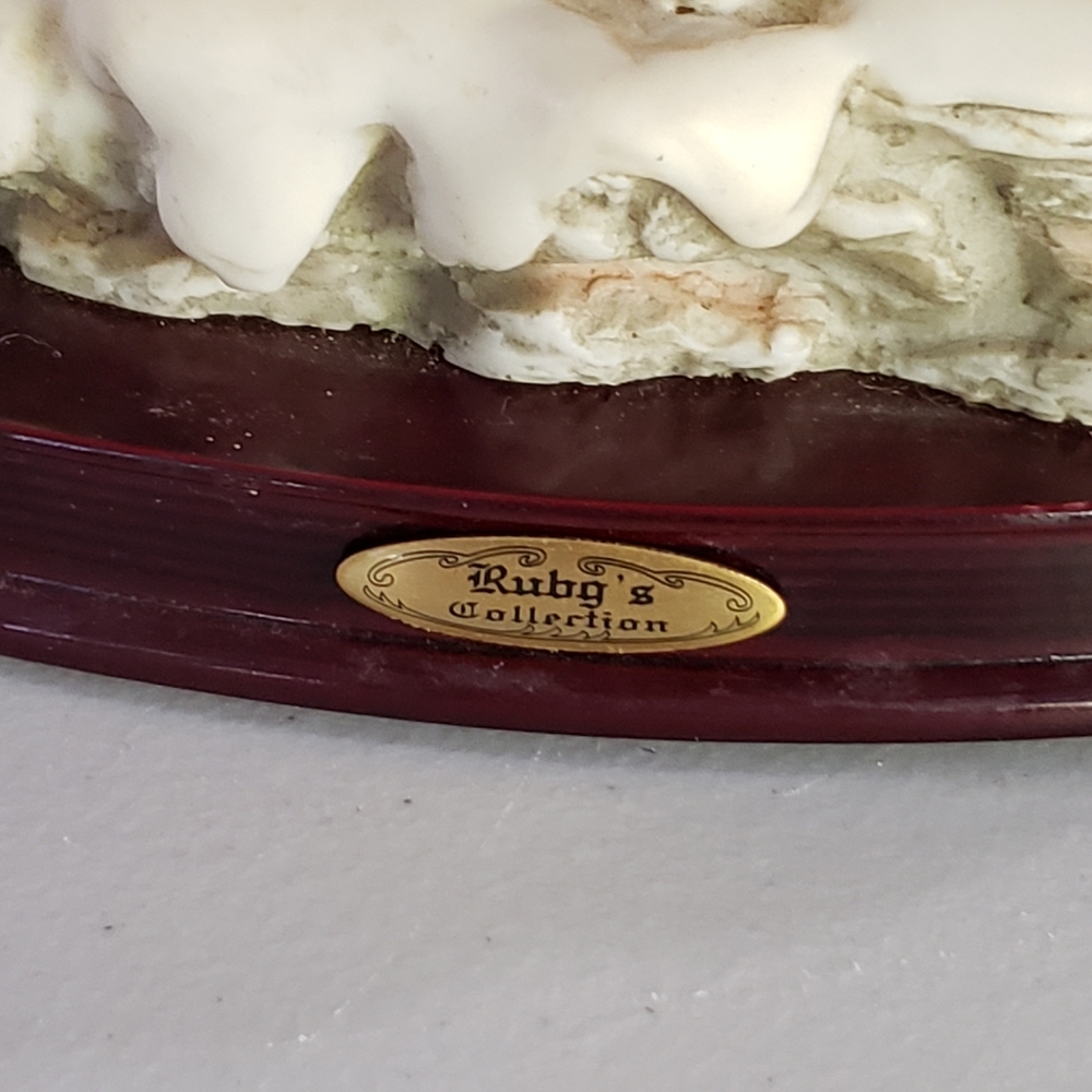 Rubg's COLLECTION  Clock statue with 3 wolfs - Picture 11 of 15